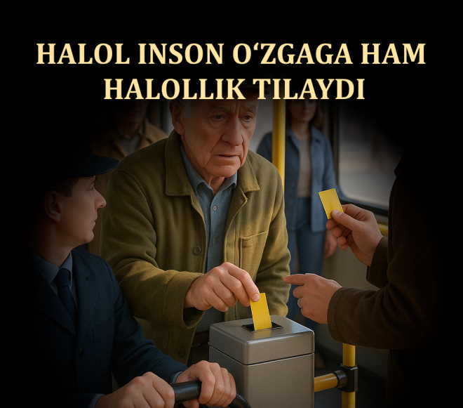 ҲАЛОЛ ИНСОН ЎЗГАГА ҲАМ ҲАЛОЛЛИК ТИЛАЙДИ